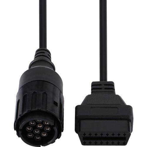 OBD2 Bluetooth adapter 10 Pin to 16 Pin Black Adapter Connector Diagnostic Cable fit for BMW ICOM-D Motorcycle Motorbike