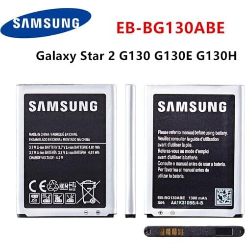 SAMSUNG Orginal EB-BG130ABE Battery 1300mAh For Samsung Galaxy Star 2 G130 G130E G130H G130HN G130BU/DS Batteries