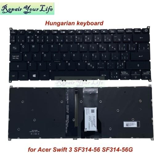 Genuine New Hungarian keyboard Backlight for Acer Swift 3 Laptop Keyboard Light HUN Layout SF314 SF314-56 SF314-56G SV3P-A80Bwl