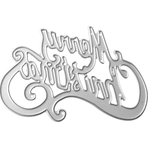 Merry Christmas Cutting Dies Stencil DIY Scrapbooking Embossing Album Paper Gift