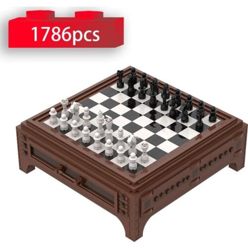 International Chess Board Assembled Model Building Blocks Creative Ideas Classic Bricks DIY Educational Toys for Children Gifts
