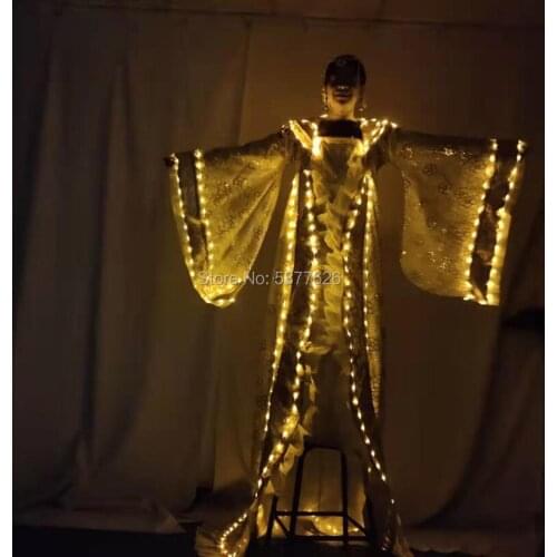 LED womens luminous clothing KTV nightclub wine service bar event performance stage performance clothing