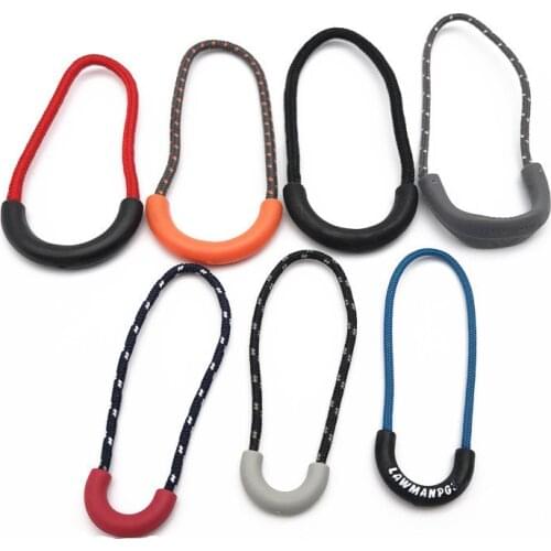10pcs/pack Zipper head U-shaped Cord Zipper Pull Strap multiple colour Outdoor Zipper accessories