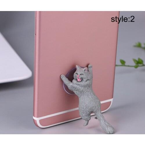 1 Pcs Cute Cat Phone Holder Universal Cellphone Tablet Stand Suction Cup Mobile Phone Mounts New Arrival