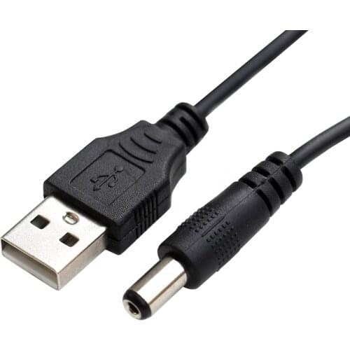 USB Charging Cable DC5.5mm*2.1MM for 5V Charge Current Devices