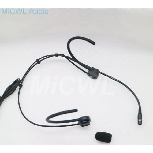 High-Quality Condenser Adjustable Headworn Microphone Foldable Headset Microphone For Sennheiser Shure AKG Audio Technica Black