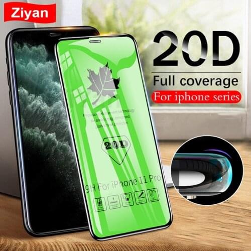 10Pcs 20D Curved Full Cover Tempered Glass For iPhone 12 Mini 11 Pro X XR XS Max SE 2020 7 8 6S Plus Screen Protector Glass Film