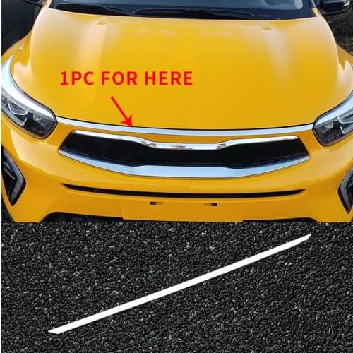 1pc for KIA stonic 2019 Front cover Decorative strip stainless steel kx1
