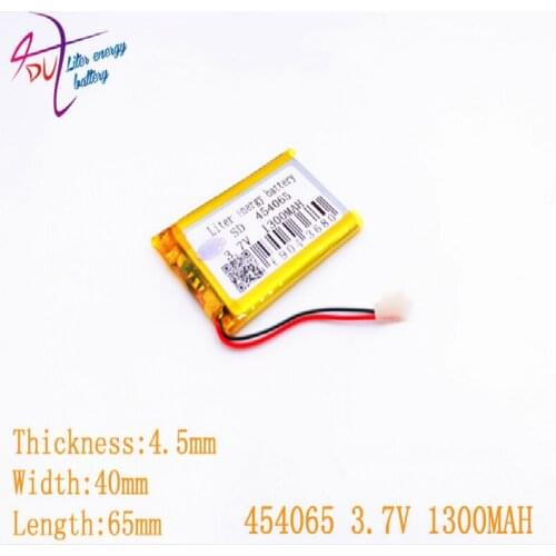 1pcs [SD] 3.7V,1300mAH,[454065] Polymer lithium ion / Li-ion battery for TOY,POWER BANK,GPS,mp3,mp4,cell phone,speaker