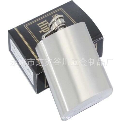100pcs/lot 3oz stainless steel pocket hip flask with retailbox funnel Mini Bottles Alcohol Drink Whisky Vodka Shots