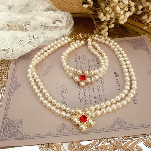 2020 Moana Ancient Ways Hepburn Fan Elegant Temperament Pearl Necklace Bracelet Suits Female Party Dress Cheongsam Accessories