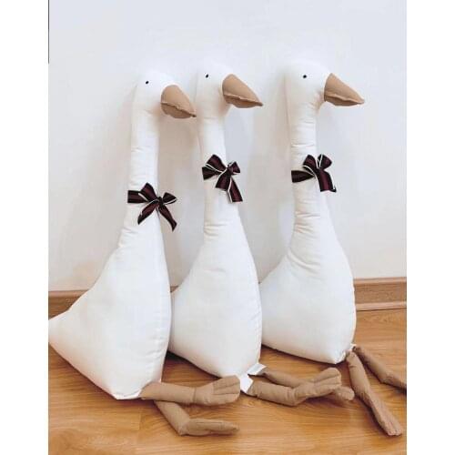 55cm INS Nordic Plush Toys Goose Pillow/Cushion Kids Girl Room Decoration Nursery Room Decor Cute Duck Baby Sleeping Appease Toy