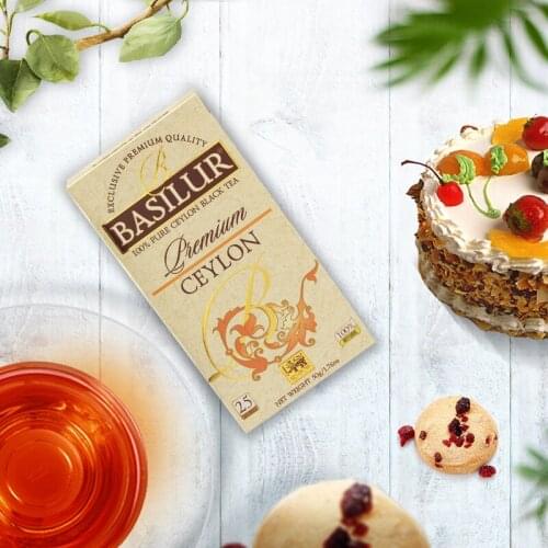 Free shipping Basilur baoceylon black tea bag 25 bags Ceylon black tea bag Sri Lanka black tea tea tea bag