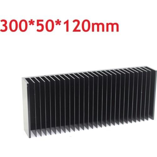 Big Size Radiator Power Amplifier Heat Sink DIY New Hot Black Heatsink W300 H120