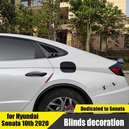 For Hyundai Sonata 2020 cn10 rear triangular blinds ABS modified special side window decoration exterior