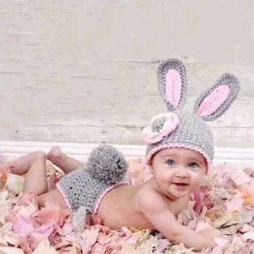 Hot Sale Hand Woven Character Photography Clothes Newborn Baby Pictures Baby Hat Crochet Wild Children Photo Props Free Shipping