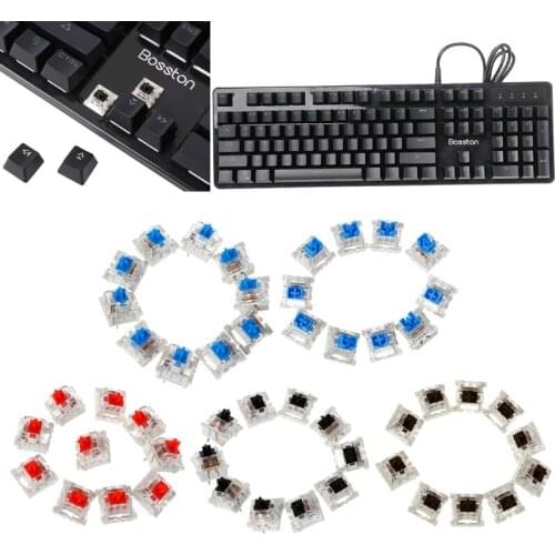 10Pcs 3 Pin Mechanical Keyboard Switch Waterproof Blue Replace For Gateron Cherry MX 87HE