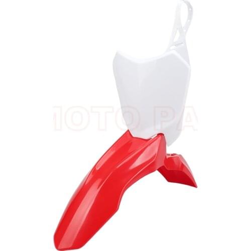 Motocycle CRF110 Plastic Front Name Number Plate+Universal Supermoto Evo Front Fenders cover