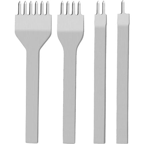 RORGETO 4Pcs/ Set Leather Craft Tool Set Stainless Steel Hole Puncher Leather Lace Stitching Tools Kit 4 Size for Choose