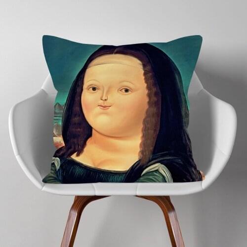 Funny Portraits Cushion Cover Cute Famous Paintings Girls The Musicians Dancers Print Decorative Pillow Case