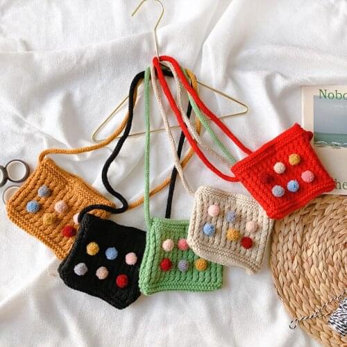 Raged Sheep 2019 Popular New Childrens Shoulder Messenger Bags Wool Knitting Cute Princess Handbag Fashion Mini Girl Coin Purse