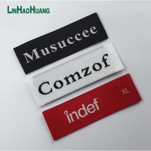 Wholesale customized garment shoe labels/woven labels/main label/embroidered tag straight cut 1000pcs 2016091203