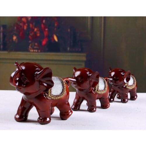 ANGRLY Resin crafts Elephant Diamond Recruit money elephant Mascot Home Furnishing Wedding decoration christmas hatchimals