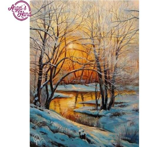 Full Square Drill 5D DIY Diamond Painting winter scenic 3D Embroidery Cross Stitch Mosaic Rhinestone Home Decor gift
