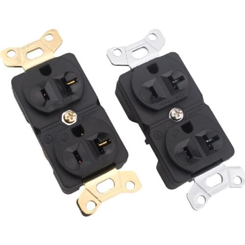 OCC Rhodium Plated/Gold Plated US Power Socket Insert Audio Power Filter 20A Fever Wall Plug