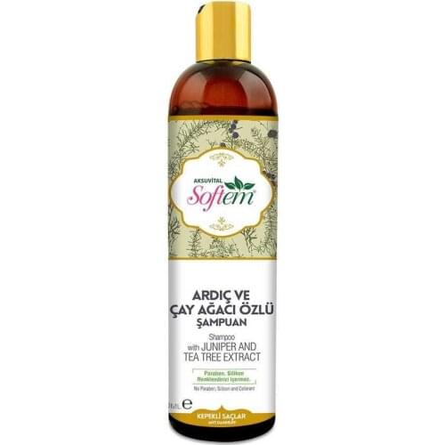 Aksu Vital Softem Juniper-Tea Tree Extract Shampoo 400 ml Cleaner Shampoo Nature Healthy Skin Useful Hair Scurfy Pure natural