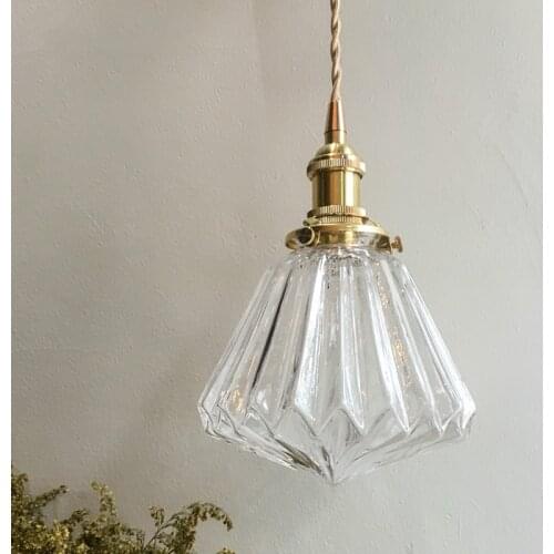 Morden Minimalist E27 Decorative Glass Pendant Light Retro Living Room Bedroom Bedside Loft Decor Corridor Kitchen Hanging Lamps