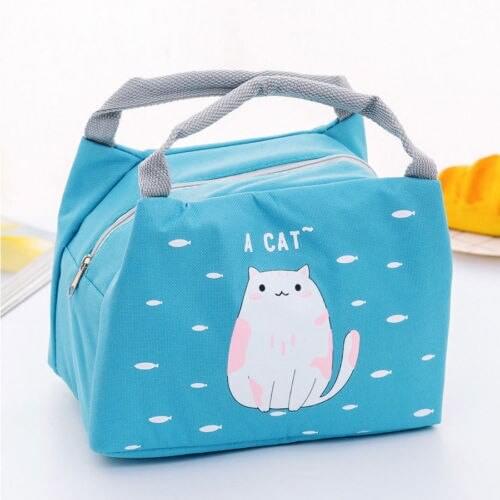 Cute Animal Pattern Portable Storage Bag Picnic Lunch Bag Food Tote Bag Waterproof Picnic Backpack