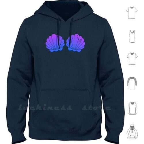 Galactic Shells Hoodie Long Sleeve Mermaid Shell Sea The Little Mermaid Mermaids Little Mermaid Under The Sea Sea