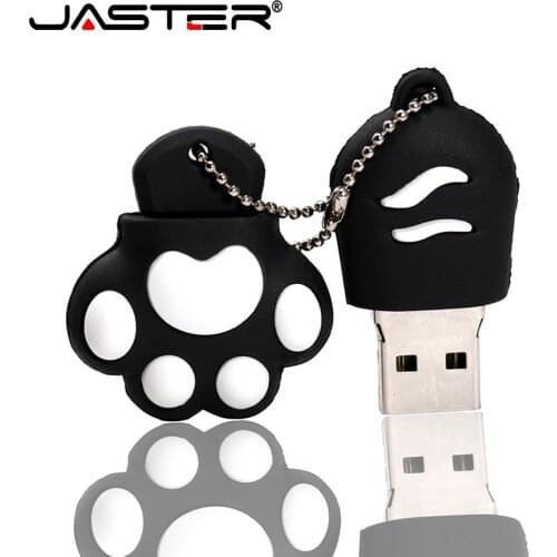 JASTER Cartoon 64GB brown pink black blue colour Cat claw usb flash drive usb 2.0 4GB 8GB 16GB 32GB pendrive gift usb