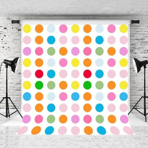 VinylBDS Children Theme Photography Backdrop Fundo Fotografico Newborn Princess Colorful Polka Dot Dress Background Fantasy