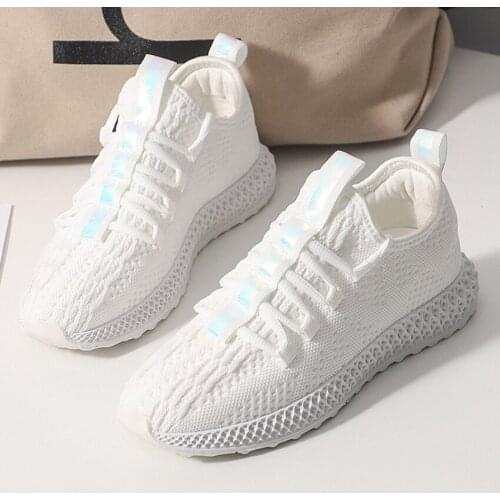 BIMUDUIYU Woman Casual Shoes Breathable 2020 Fashion Mesh Sneakers Spring Autumn Ladies Vulcanized Flat Shoes High Quality