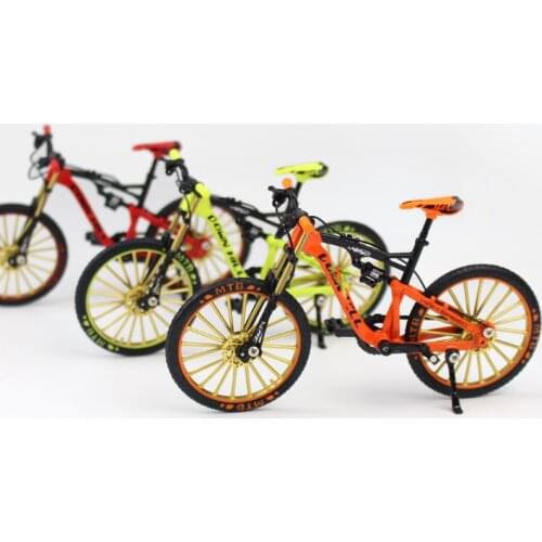 1 pcs Delicate Crazy Magic Finger Bike Alloy Bicycle Model 1:10 Bicycle Bend Road Mini Racing Toys Adult Collection Gifts 17.5CM