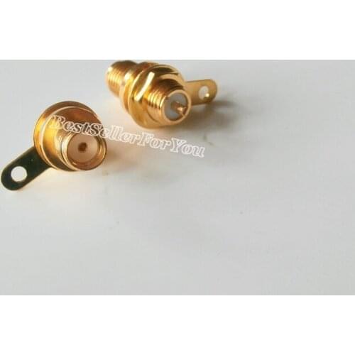 10Pcs RF Adapter Connector SMA Connector Female Jack Panel Mount With Nut Bulkhead Handle Solder