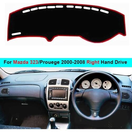 2 Layer Car Dashboard Cover Carpet Cape For Mazda Family 323 1998-2003 BJ Ford Laser KN KQ Rug Shade Pad Carpet Dashmat Sun Shad