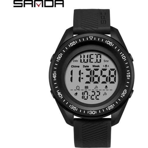 2021 SANDA Fashion Sport Mens Watches Multifunction Waterproof Digital Watch Men Wristwatch Clock Male Relogio Masculino 6013