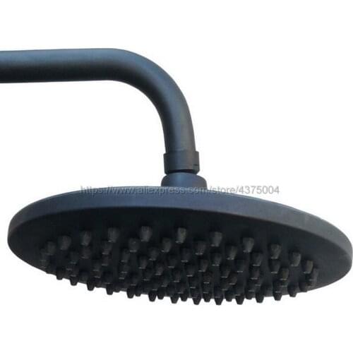 8 Inch Round Rainfall Shower Head Rainfall Bathroom Top Sprayer Black Oil Rubbed Brass Rain Shower head Nsh049
