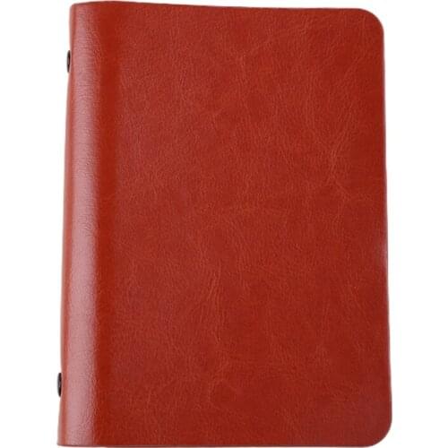 A7 Pocket Loose-leaf Notebook Leather Cover Business Diary Memos Planner Notepad U4LD