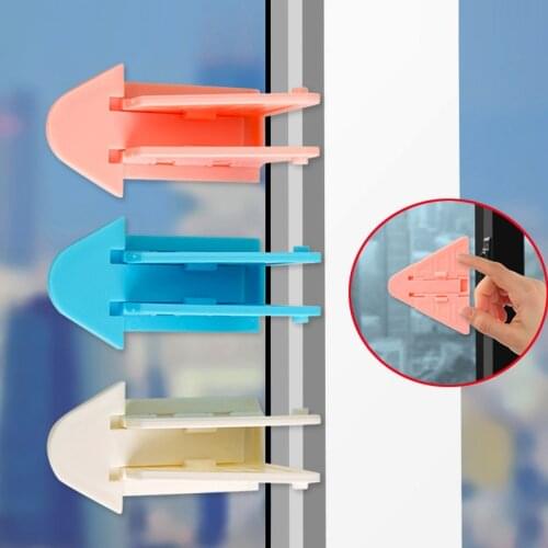 2 Pcs ABS Sliding Door Window Baby Safety Lock Anti-Pinch Wings Drawer Cabinet Door Wardrobe Kids Protection Lock Free Shipping