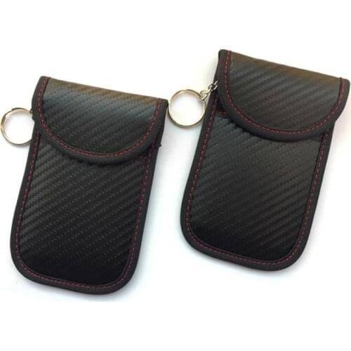 Card Car Key Case FOB Signal Blocker Bag RFID Shielding Key Credit Card Bag Organizer Anti-theft For Privacy Universal