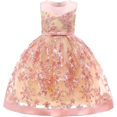 Flower Girls Wedding Dress For Girl Carnival Costume For Kids Party Dresses Children Princess Dress 3 4 5 6 7 8 9 10 Year