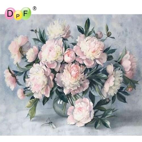 DPF DIY Diamond Embroidered Dragonfly and flower Pattern Diamond Painting Rhinestone Picture Diamond Mosaic Cross Stitch gift