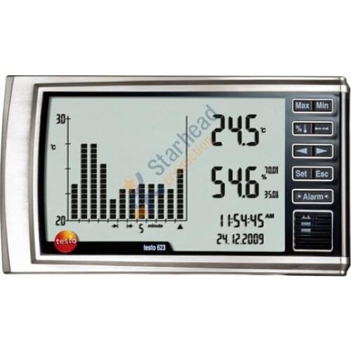 Testo 623 Hygrometer Humidity Temperature Measuring Monitor Meter, high accuracy with history function, 0560 6230