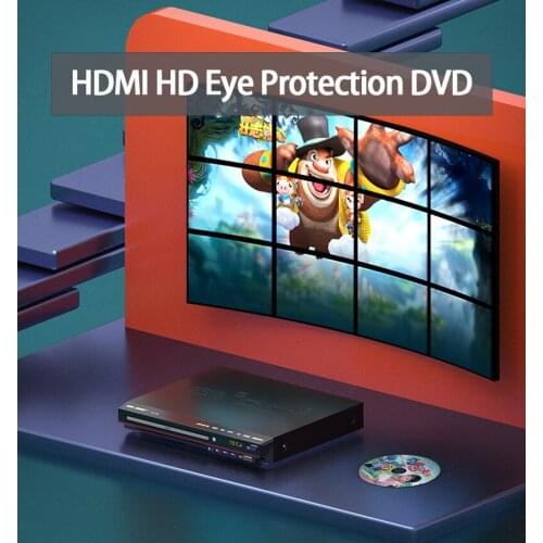 KYYSLB SA-138 10W Home Eye Protection Tray Type DVD Player High-definition Evd Player Vcd Disc Cd Full Disc Playback Player