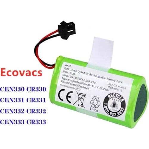 10.8V 2800mAh Li-ion battery 12V/11.1V for Ecovacs series CEN330 CR330 CEN331 CR331 CR332 CEN333 CR333 Robotic Vacuum Accessory