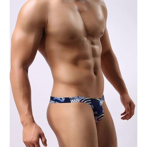 Fashion Underpants Men Thong Modal Sexy Jockstrap Breathable Modal Comfortable Underpants U Convex Low Waist Cueca Tanga Soft